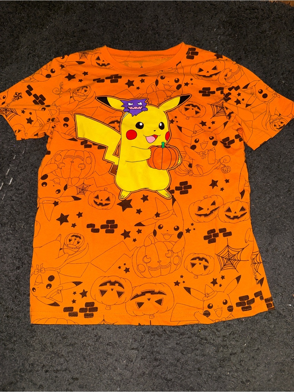 Kids Pokémon pikachu Halloween orange t-shirt